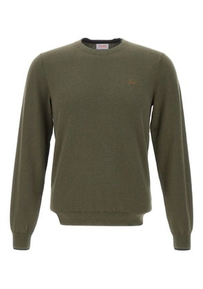 Sun68 crew-neck embroidered-logo sweater - Green