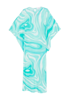 PUCCI marmo-print long cotton kaftan - Blue