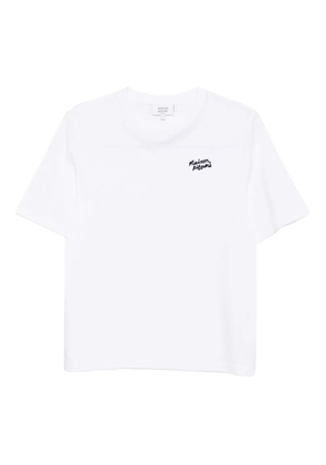 Maison Kitsuné embroidered-logo cotton t-shirt - White