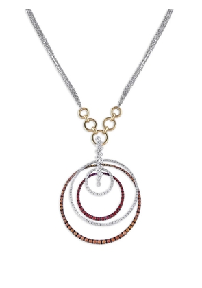 Staurino 18K white gold diamond and sapphire necklace - Silver