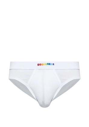 DSQUARED2 logo-embroidery briefs - White