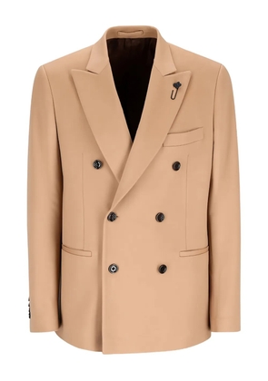 Lardini double-breasted peak-lapel jacket - Neutrals