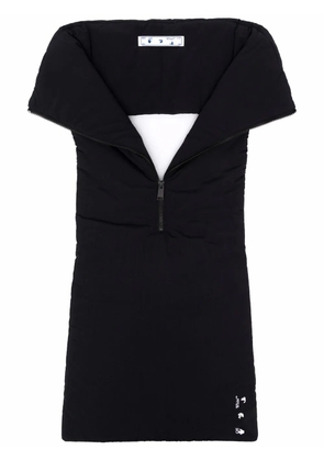 Off-White zip-up bib scarf - Black