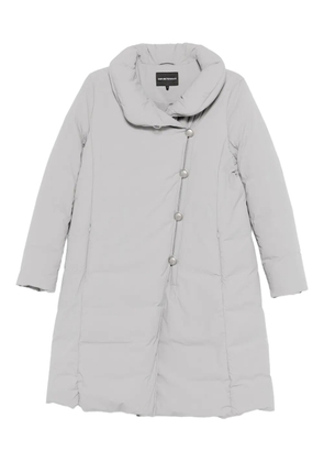 Emporio Armani off-centre padded coat - Grey