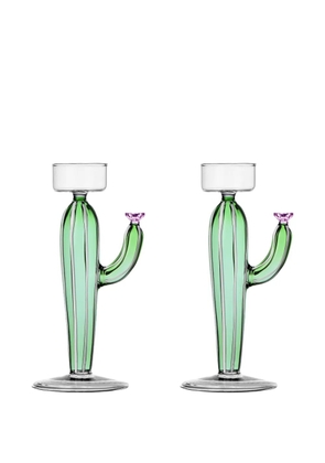 Ichendorf Milano Desert Plants candle holder (set of two) - Green