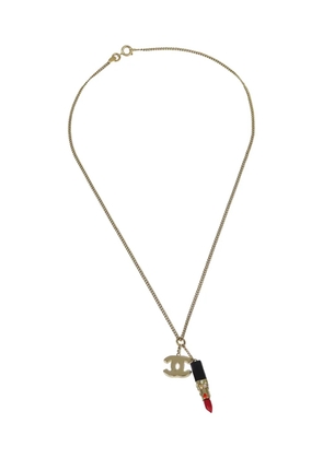 CHANEL Pre-Owned 2004 lipstick-charm necklace - Gold