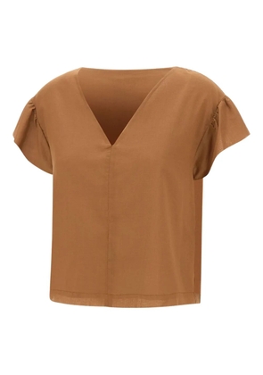 kaos V-neck ruffled blouse - Brown