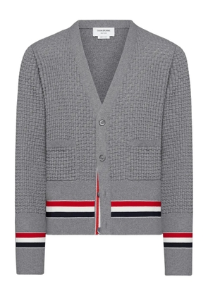 Thom Browne RWB stripe cardigan - Grey