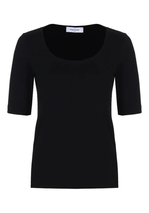 Gran Sasso scoop-neck short-sleeve top - Black
