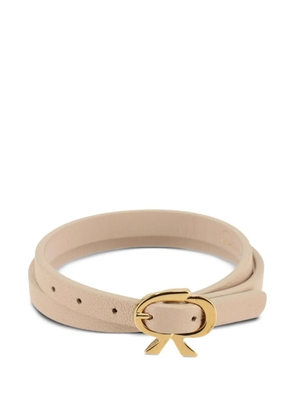 Gianvito Rossi GR-buckle leather belt - Neutrals