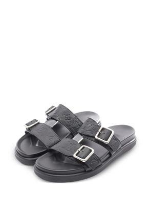 Louis Vuitton Pre-Owned 2023 Monogram buckle sandals - Black