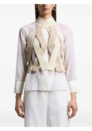Peserico braided knit vest - Neutrals
