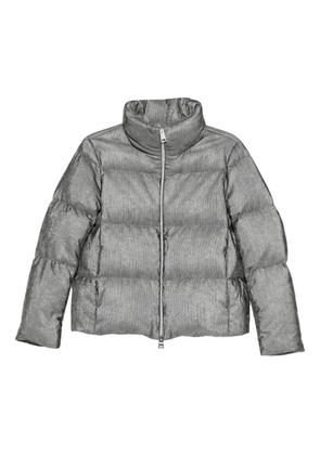 Herno metallic-effect quilted jacket - Grey