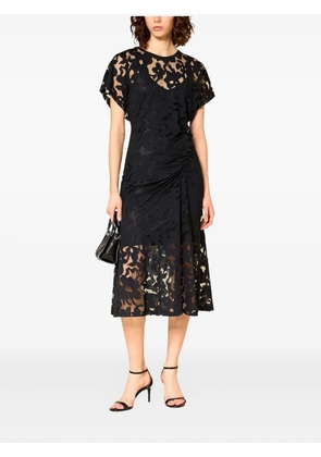 BOSS floral gathered dress - Black