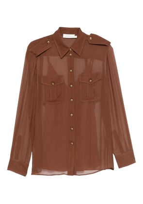 ZIMMERMANN button-detailed pocket shirt - Brown
