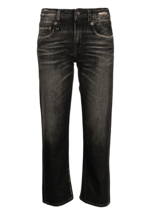 R13 distressed-effect cropped jeans - Grey