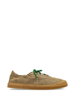Moncler lace-up suede sneakers - Neutrals
