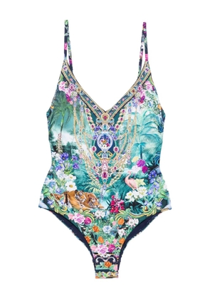Camilla jewel-embellished swimsuit - Green