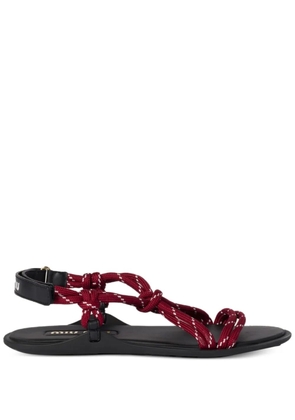 Miu Miu Rivière knotted-strap sandals - Red