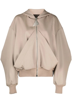 The Attico virgin-wool bomber jacket - Brown