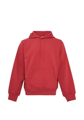 This Is Never That logo-patch drawstring hoodie - Red