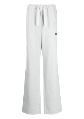 Palm Angels logo-embroidered track pants - Grey