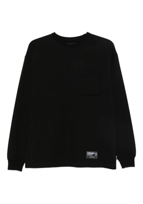 Neighborhood logo-patch long sleeve T-shirt - Black
