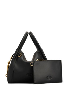 Tod's logo-stamp leather tote bag - Black