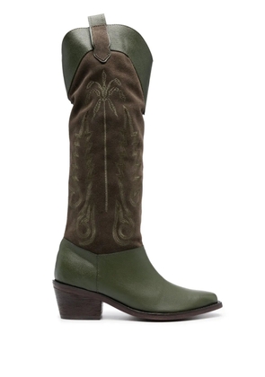 Johanna Ortiz Edge Of The World Western suede boots - Green