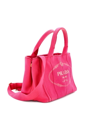 Prada Pre-Owned Canapa Convertible Shopping Canvas Small tote bag - Pink