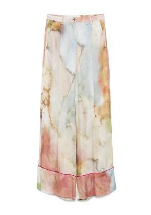 Merci abstract-print trousers - Brown