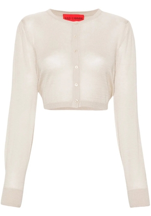 Wild Cashmere Taylor fine-knit cropped cardigan - Neutrals