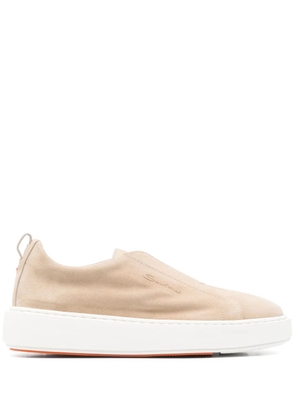 Santoni suede sneakers - Neutrals