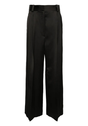 KHAITE Simone satin trousers - Black