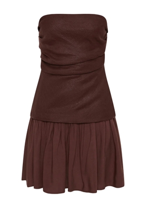 Faithfull the Brand Hedy square-neck mini dress - Brown