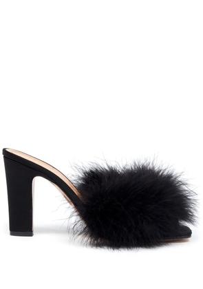 Maison Margiela Feather 90mm satin sandals - Black