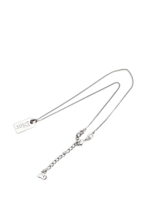 Christian Dior Pre-Owned 2010s logo plate necklace - Silver
