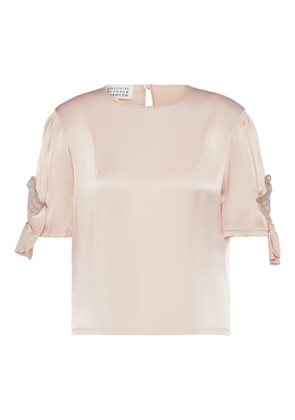 Maison Margiela tie-sleeve top - Neutrals