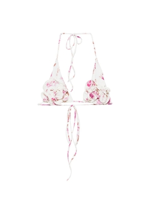 Magda Butrym floral-print bikini top - Neutrals