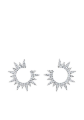 graziela 18K white gold Starburst diamond earrings - Silver
