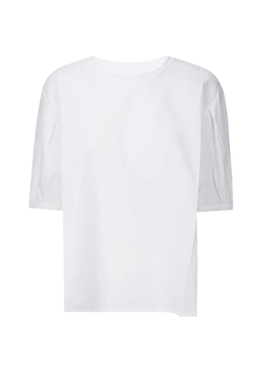 Labo Art puff-sleeve T-shirt - White