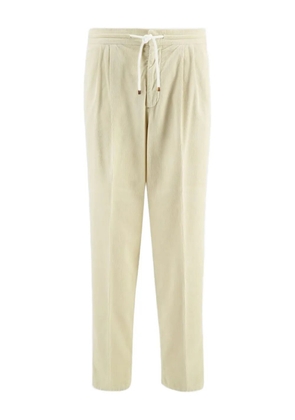 Brunello Cucinelli corduroy cotton trousers - White