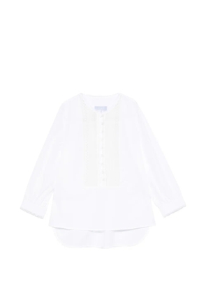 Seafarer button lace blouse - White