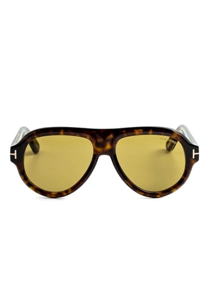 TOM FORD Eyewear pilot-frame sunglasses - Brown