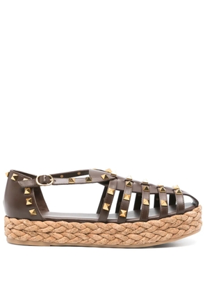Valentino Garavani Rockstud espadrilles - Brown