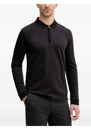 BOSS zipped polo shirt - Black
