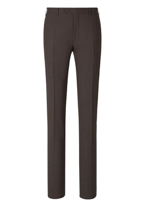 Canali creased tailored trousers - Brown