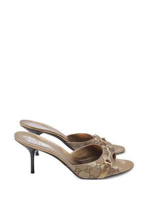 Gucci Pre-Owned Horsebit heeled sandals - Gold