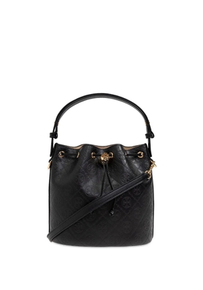 Tory Burch All-over-debossed logo bucket bag - Black