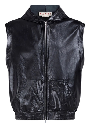 Marni sleeveless leather jacket - Black